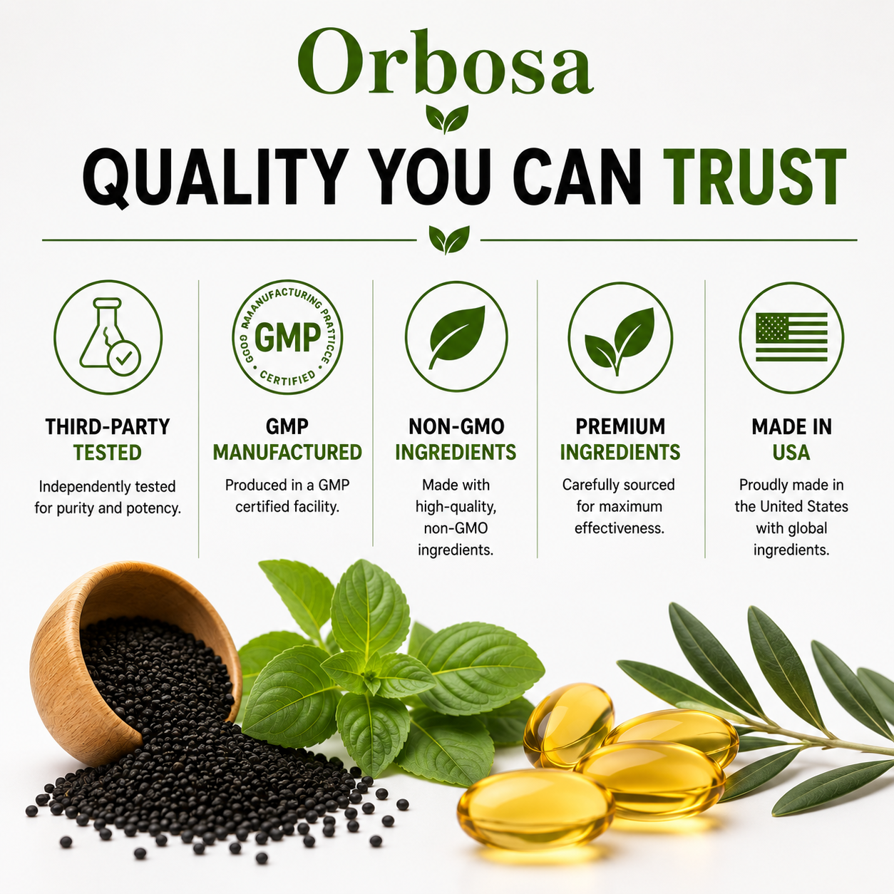 Orbosa Black Seed & Oregano Oil Capsules - Immune Support And Daily Wellness