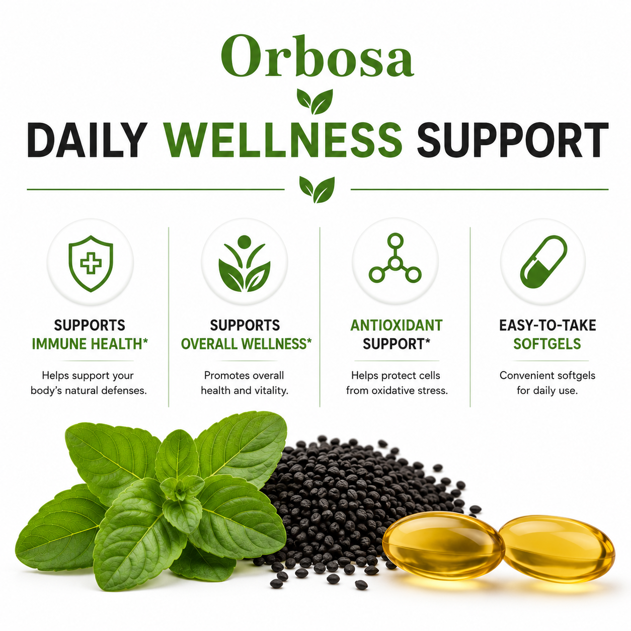 Orbosa Black Seed & Oregano Oil Capsules - Immune Support And Daily Wellness